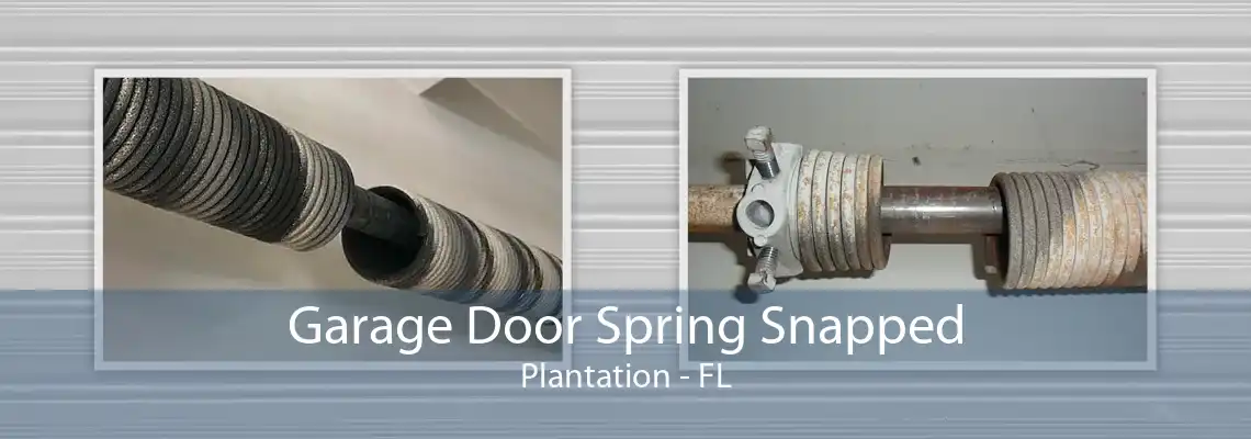 Garage Door Spring Snapped Plantation - FL