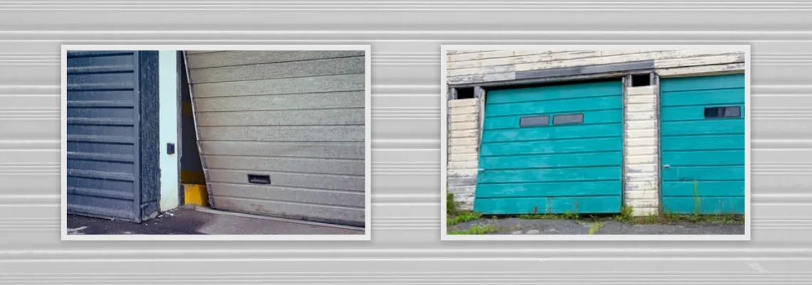 Crooked Aluminum Garage Door Repair in Plantation, Florida